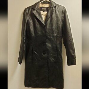 Wilsons Leather Pelle Studio Trench Style Peacoat Jacket (Size M-L